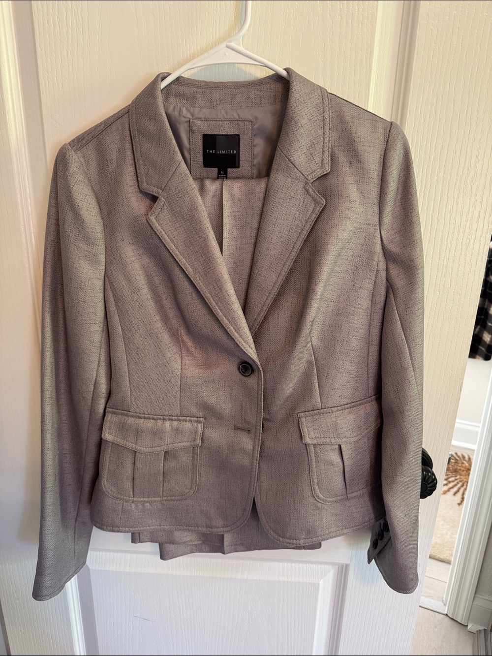 The Limited Women's Light Taupe Single-Button Blazer and Slaxcks